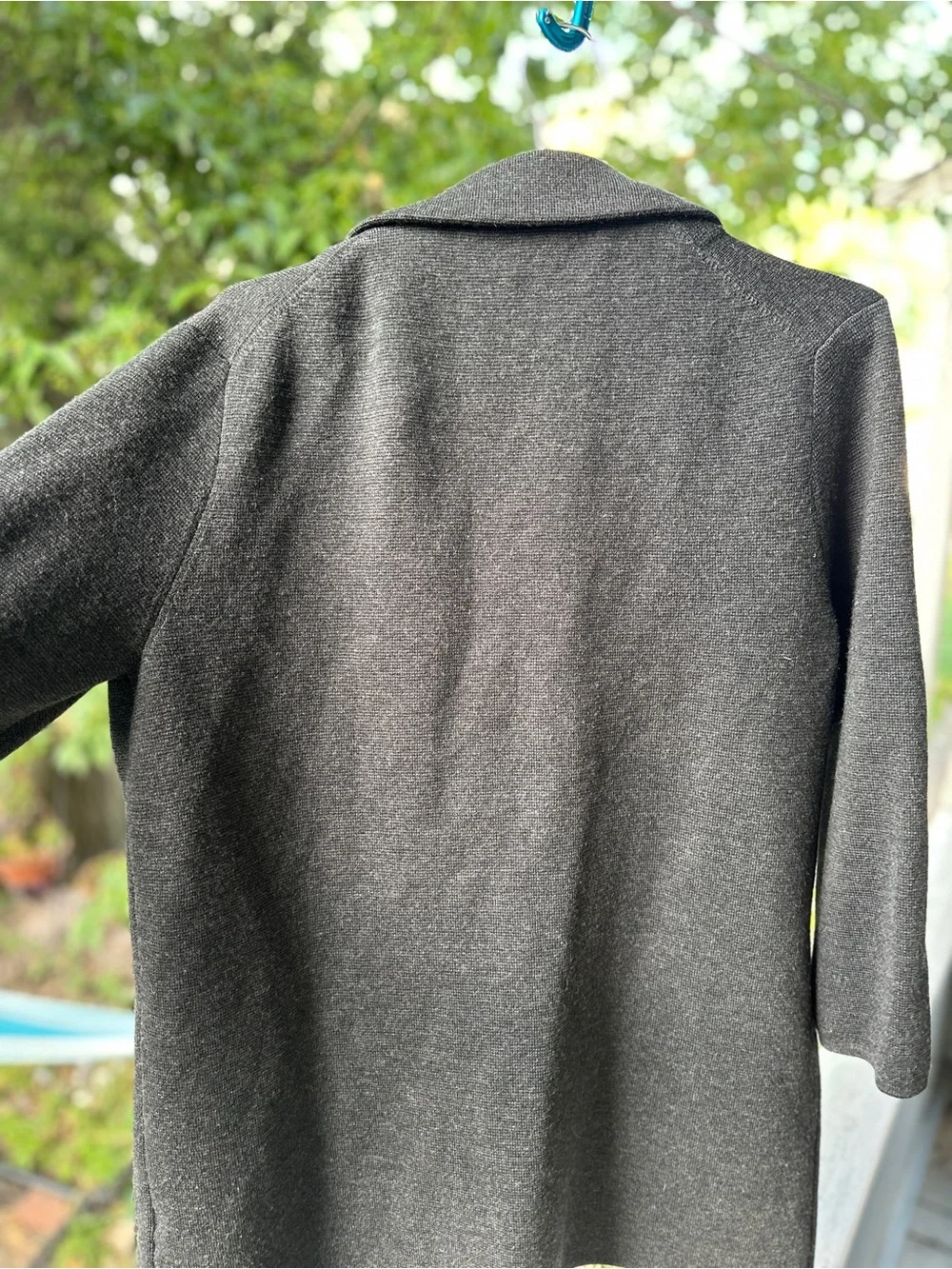 J. Crew Charcoal Gray Open-Front Knit Blazer
